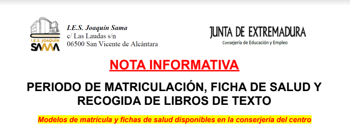 nota informativa