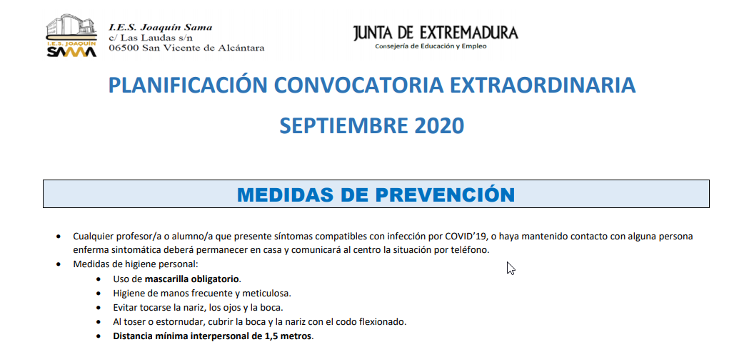 MEDIDAS DE PREVENCIÓN